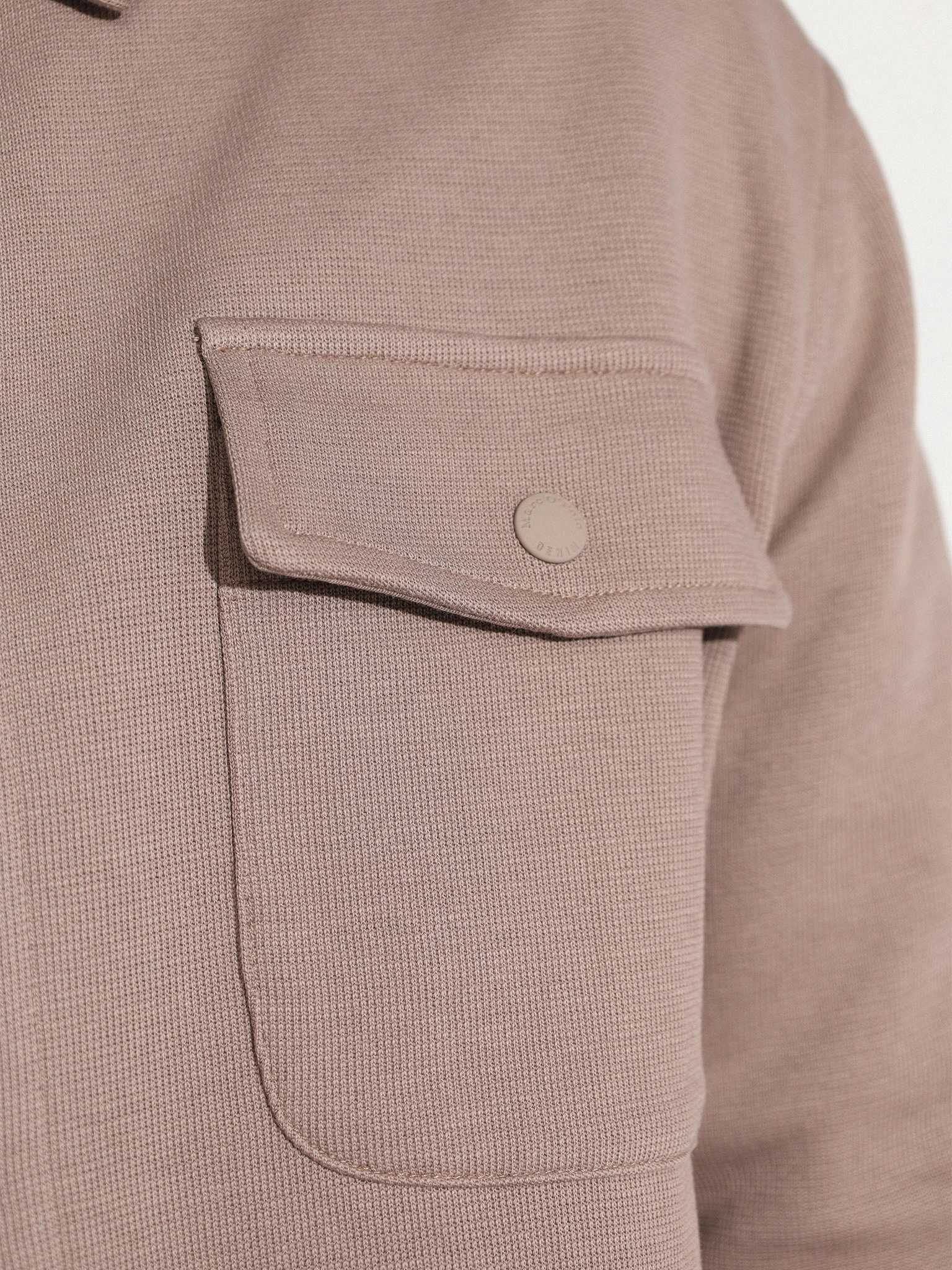 Куртка трикотажная бежевого цвета из хлопка